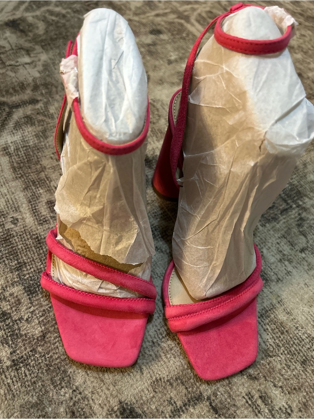 Sam Edelman Hot Pink Strappy Block Heel Sandals